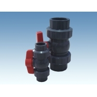 PVC/UPVC球閥產品展示 藍色與白色系列